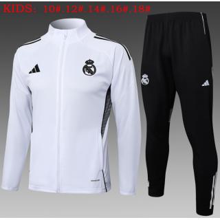Chándal Real Madrid 2025/26 (White long zipper) - NIÑOS